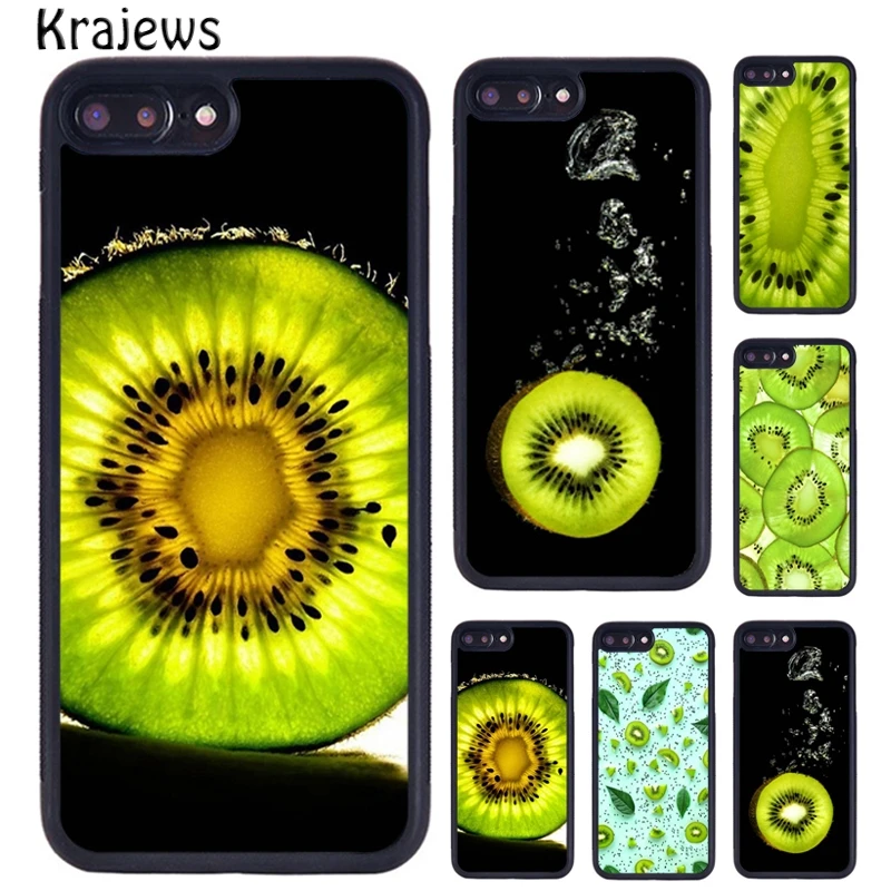 Krajews Kiwi accesorios de frutas de verano funda de teléfono para iPhone 17 Air 16 15 14 Plus 11 12 13 Pro Max funda coque