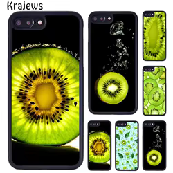 Krajews Kiwi accesorios de frutas de verano funda de teléfono para iPhone 17 Air 16 15 14 Plus 11 12 13 Pro Max funda coque