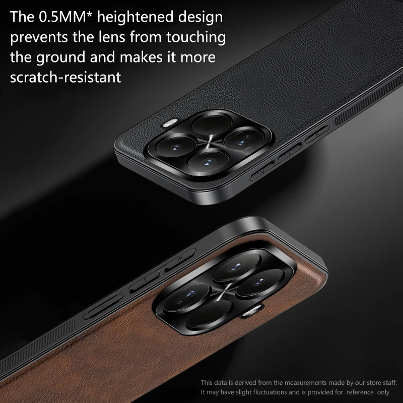 Para Xiaomi Mi 15T Pro funda de lujo de cuero PU mate a prueba de golpes funda protectora trasera para Xiaomi Mi 15T 14T Pro carcasa de teléfono - imagen 4