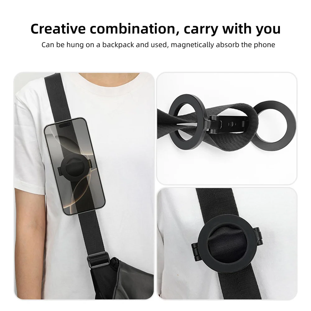 Soporte magnético para teléfono VRIG de doble cara con tornillo de 1/4 ", soporte magnético para teléfono y coche, soporte para gimnasio para iPhone 16, 15, 14, 13, 12, trípode Android - imagen 5