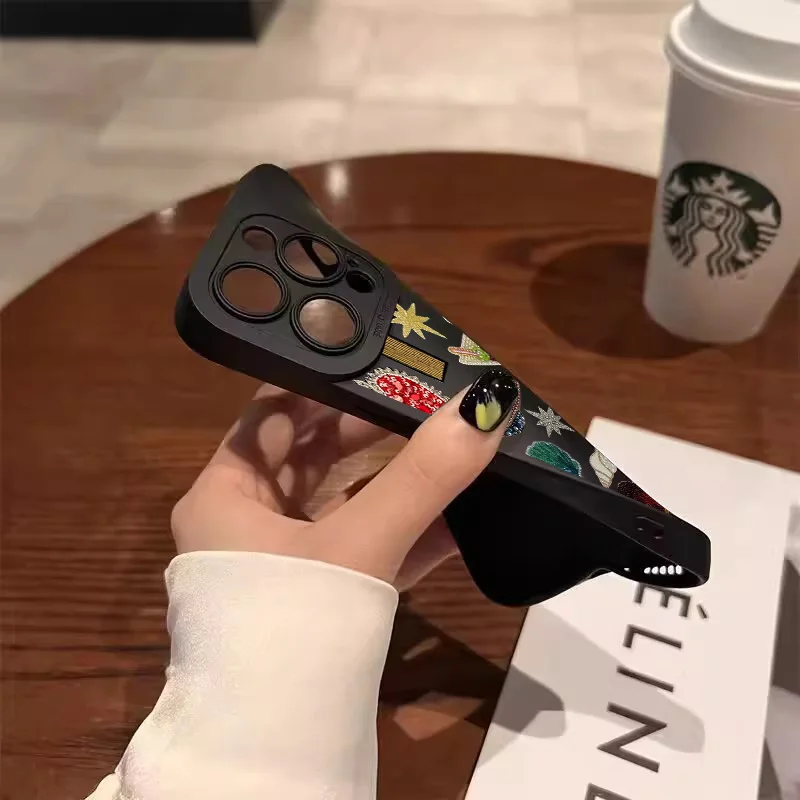 Funda de teléfono con diseño de ojo y diseño de Collage negro a la moda para Oppo A3x A3 A78 A59 A58 A76 A74 A94 A55 A54 A16 A93 A31 4G 5G TPU - imagen 5