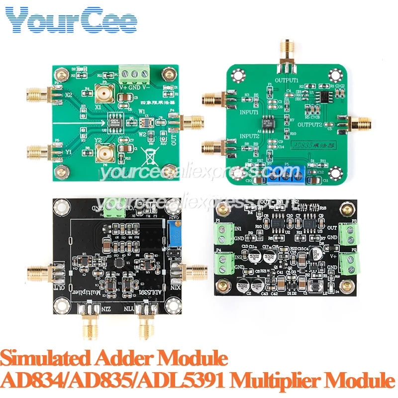 AD834 500Mhz AD835 módulo multiplicador de cuatro cuadrantes ADL5391 simular módulo multiplicador de 2GHz módulo de adición analógica NE564FM demodu