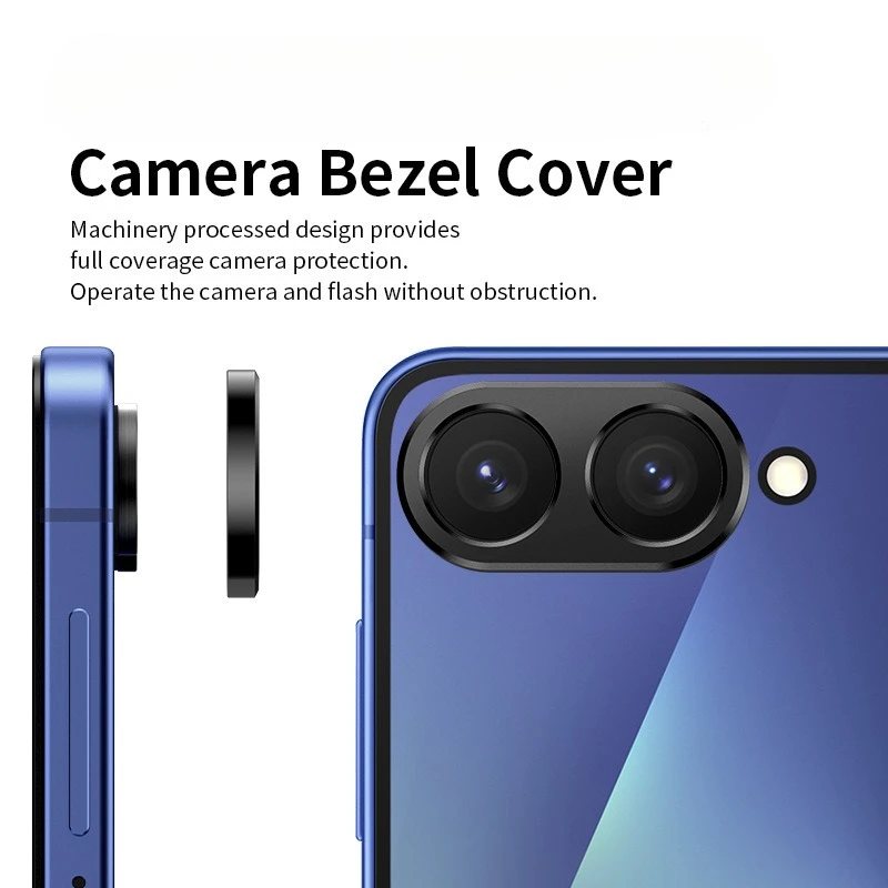 Protector de lente de cámara trasera de Metal de aluminio para Samsung Galaxy Z Flip 7 FE Flip7 Flip7fe protectores de cámara cubierta de película de anillo de lente - imagen 5