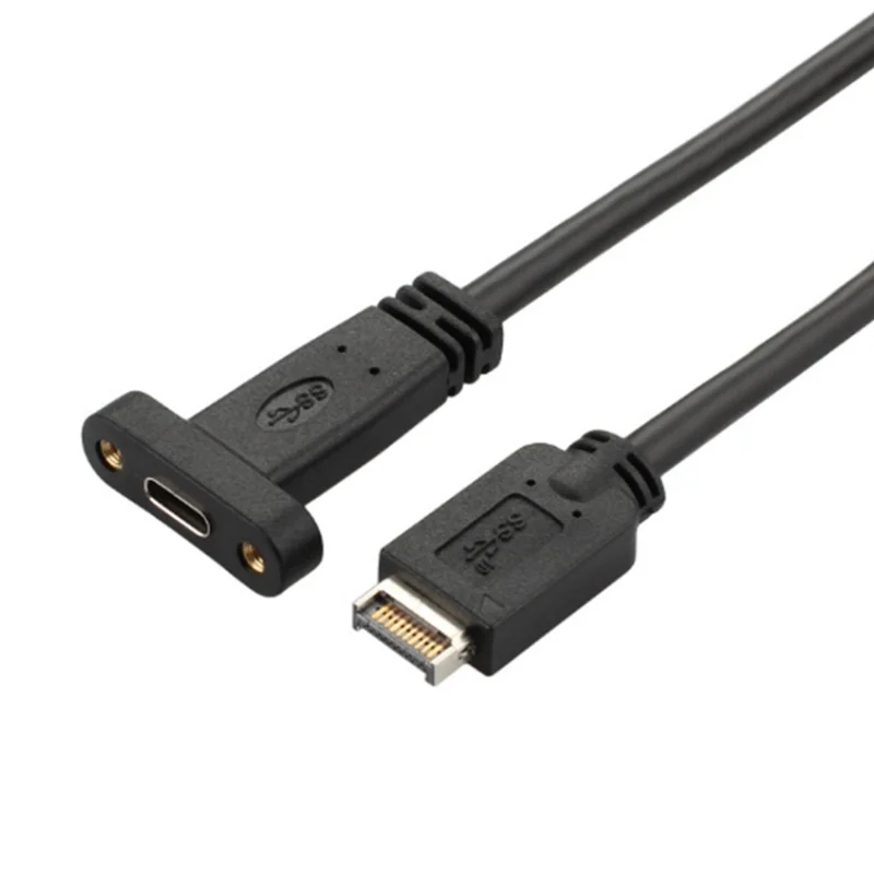 10Gbps USB 3,1 tipo C cabezal de Panel frontal tipo E macho a tipo C hembra línea de conector de Cable de expansión de placa base - imagen 4