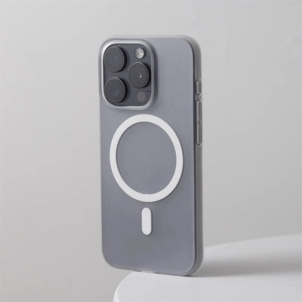 Funda mate translúcida magnética ultrafina de 1,0 MM para iPhone 17 16 15 Pro Max 14 13 12 Magsafe carga inalámbrica cubierta dura delgada - imagen 2