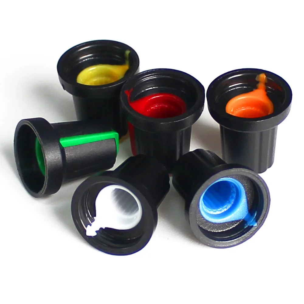 Juego de tapas de potenciómetro WH148 de 6 colores, perillas de Control de volumen surtidas de 30 piezas en rojo, amarillo, azul, verde, blanco y naranja, perilla AG2 - imagen 4