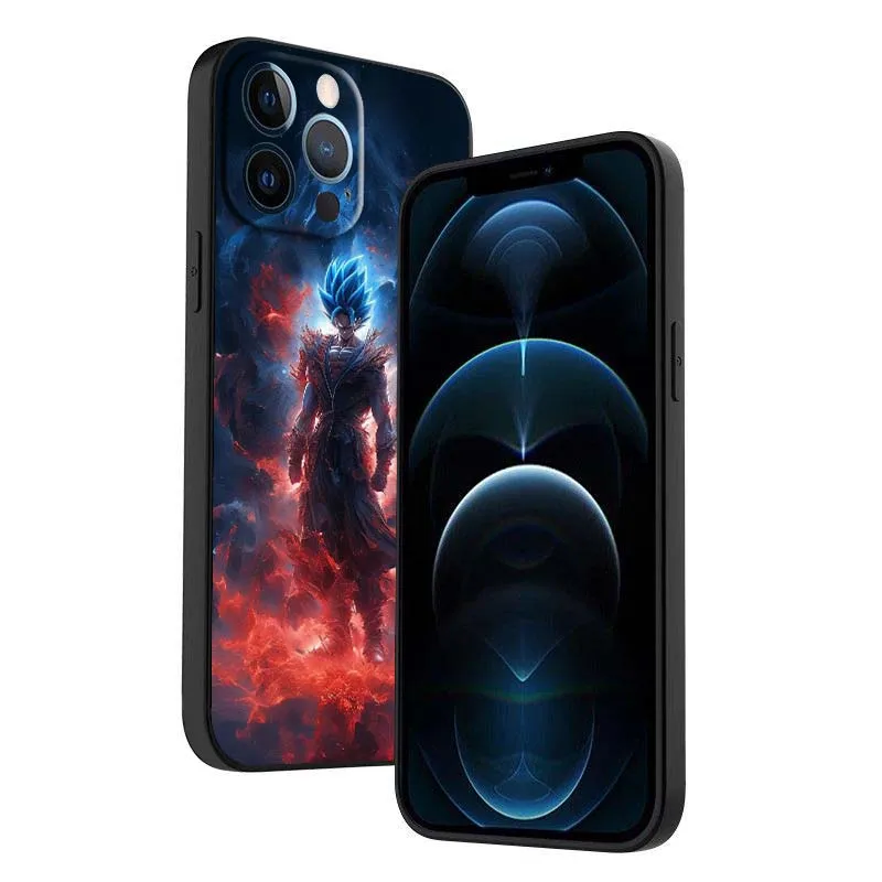 Anime Art d-dragon Ball Cool para Apple iPhone 16 15 14 13 12 11 XS X Mini Plus Pro Max funda de teléfono negra - imagen 5