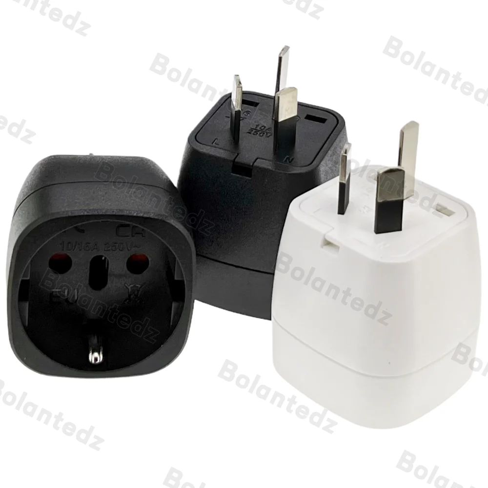 AU australiano CN China AC enchufe eléctrico a la UE Suiza Italia convertidor de carga enchufe adaptador de viaje convertidor