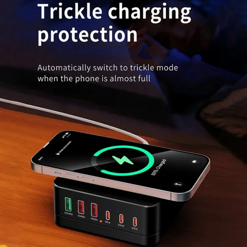 Cargador inalámbrico USB C GaN de 980W, estación de carga rápida de 260W PD3.0 PPS QC3.0 para ordenador portátil, iPhone 15 16, tableta Samsung Macbook - imagen 4