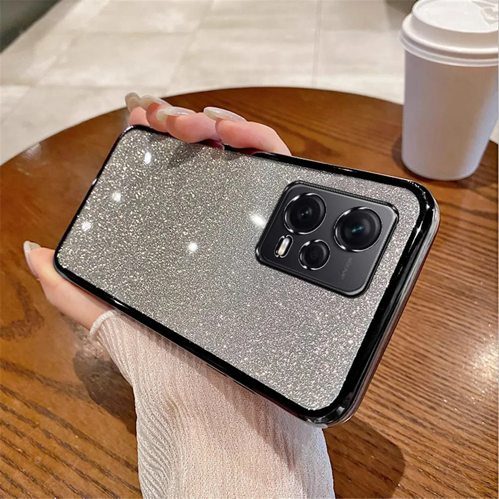 Funda de silicona con gradiente de purpurina de lujo para Xiaomi Redmi Note 12 Pro Note12 11S 10S 9S 10 9 8 Pro, funda protectora de lente suave para teléfono - imagen 5