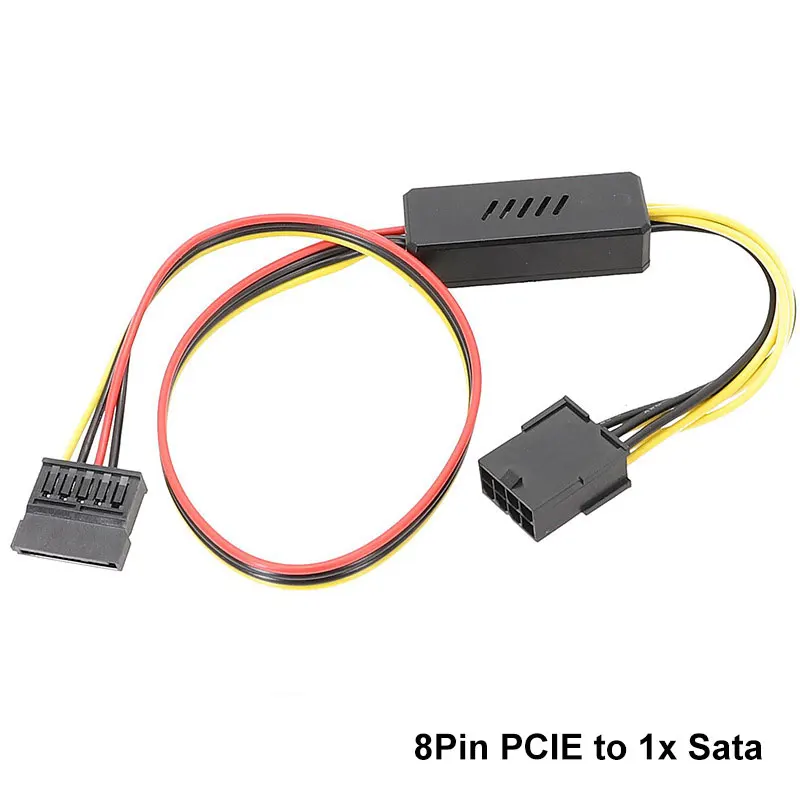 Adaptador Angitu GPU de 8 pines a Cable de disco duro Sata/Molex 12V a 5V PCIE a 1x2x3x4xSATA Cable de disco duro IDE 4PIN