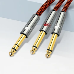 Cable Adaptador Jack 6,35mm Estéreo Macho a Dual Salida Mono