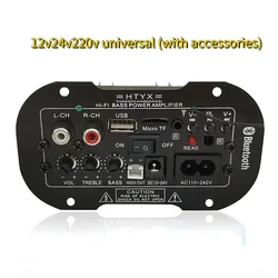 Amplificador Audio Bluetooth 30W – DAC, FM y USB para Coche y Casa