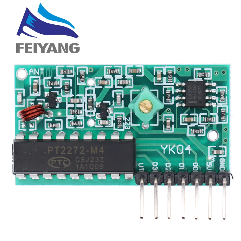 1 Juego IC 2262/2272 4 CH 315Mhz llave kits de Control remoto inalámbrico módulo receptor DaiDian - imagen 4