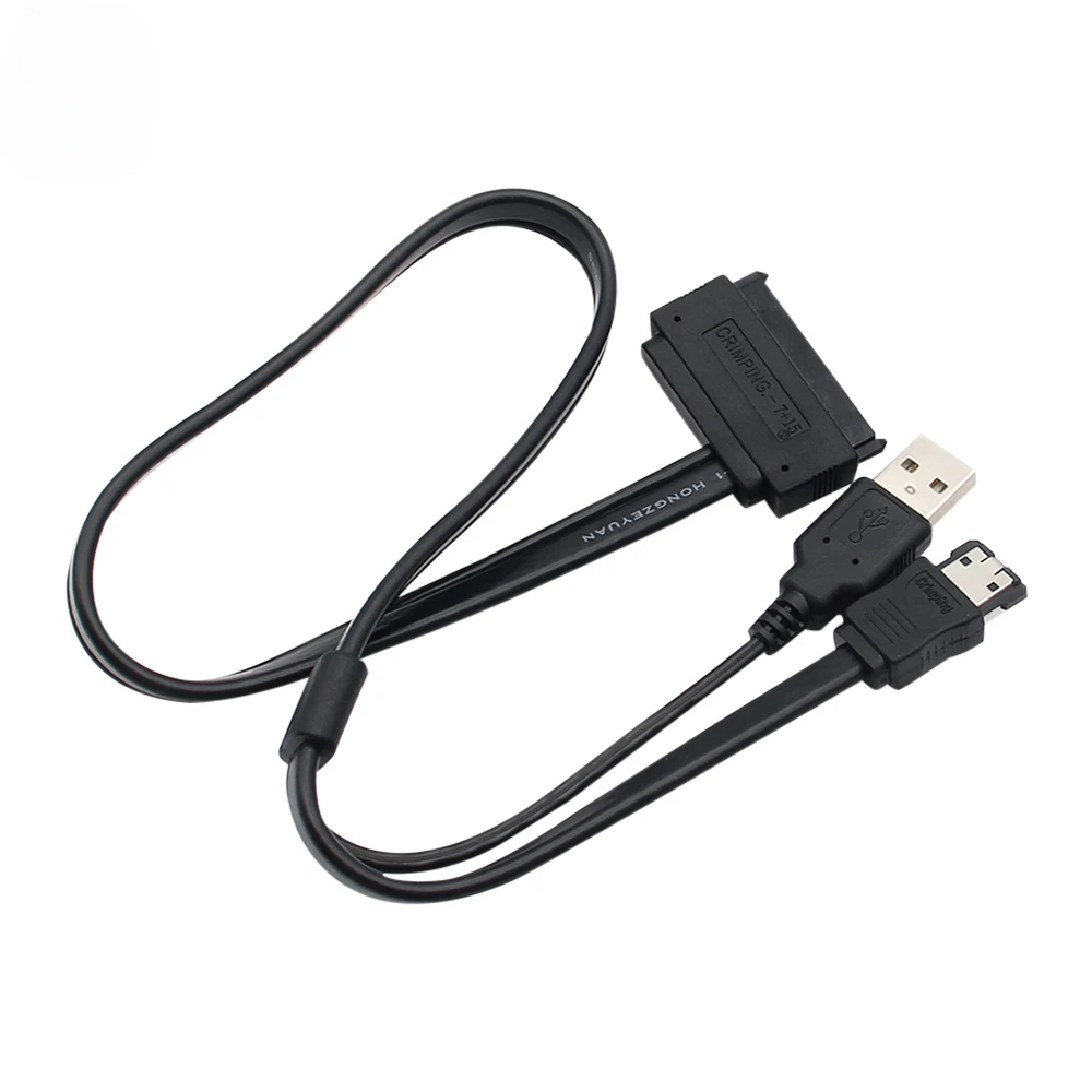 Unidad de disco duro SATA de 50cm, 22 pines a datos ESATA, Cable adaptador alimentado por USB, convertidor para controlador HDD y portátil - imagen 3