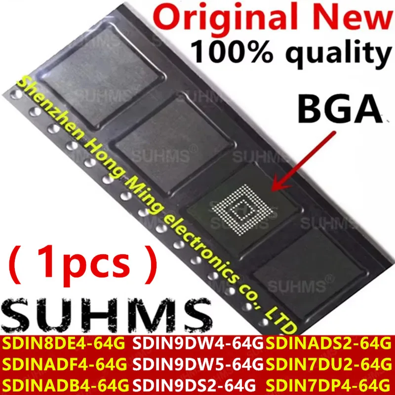 (1 unidad) SDIN8DE4-64G SDINADF4-64G SDINADB4-64G SDIN9DW4-64G SDIN9DW5-64G SDIN9DS2-64G SDINADS2-64G SDIN7DU2-64G SDIN7DP4-64G BGA