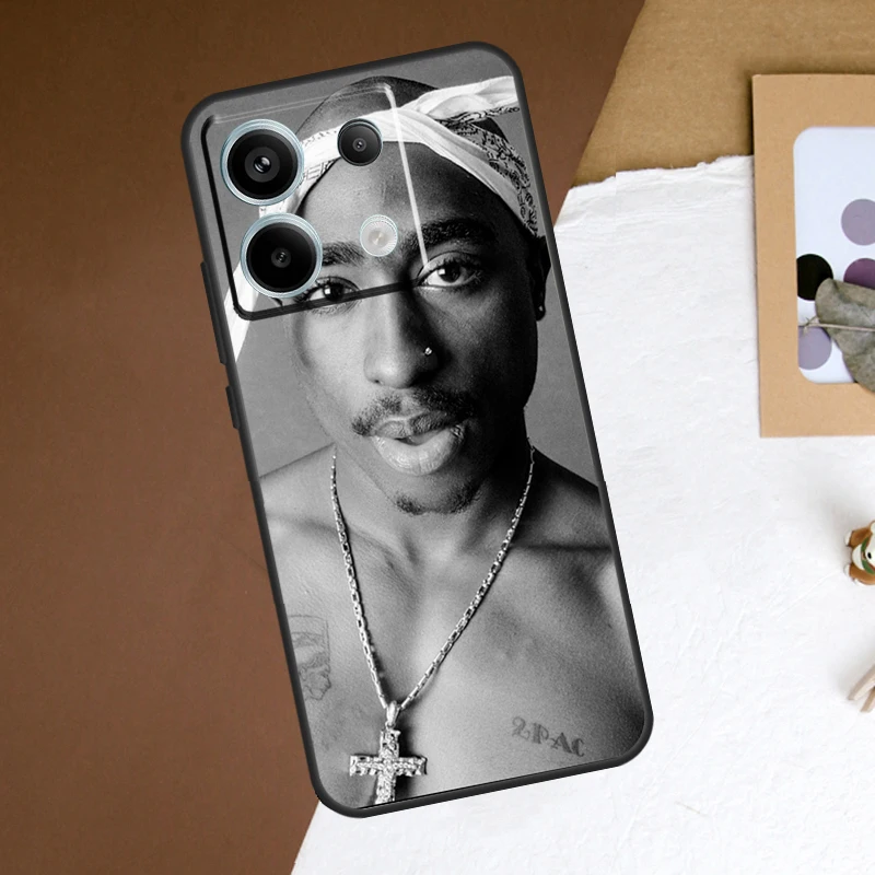 Funda 2pac tupac Crown 2 pac para Xiaomi Redmi Note 13 11 9 10 12 Pro Plus 9S 10S 11S 12S Redmi 13C 9C 10C 12C - imagen 3