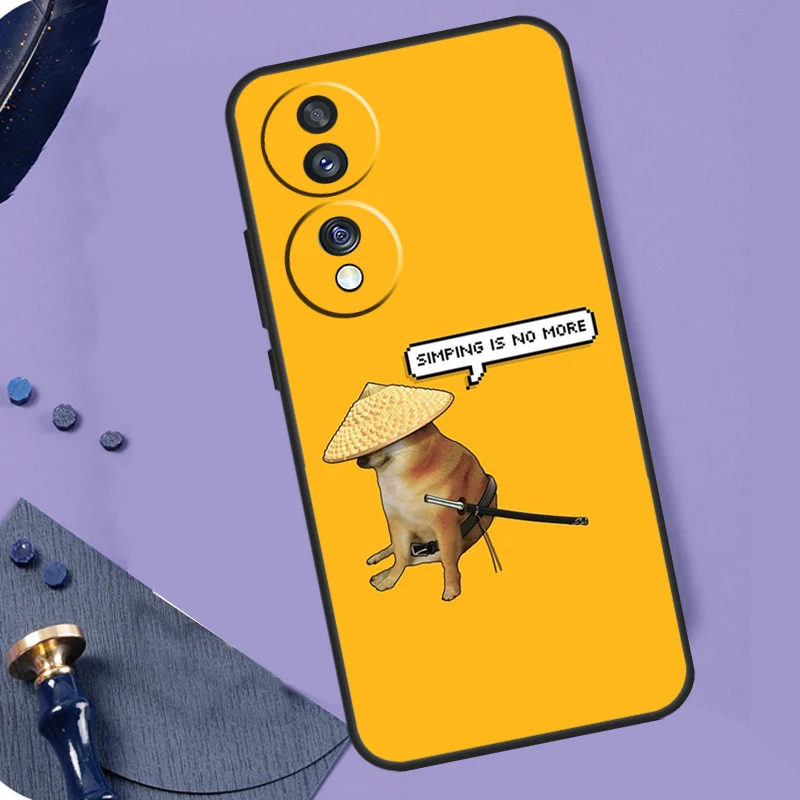 Cheems Shiba Inu Doge Meme funda para Honor Magic 5 6 7 Lite 8 Pro X9a X9b X9c X9d X8a X8b X8c 50 70 90 200 400 Pro Coque - imagen 2