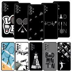 Funda de teléfono de bádminton para Samsung A51 A71 A21S A17 A11 A15 A25 A31 A41 A23 A33 A53 A73 A07 A03S A05S A13 A35 A55 5G