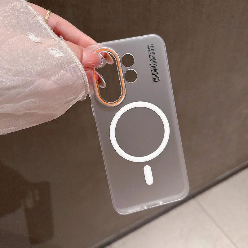 Para Magsafe mate Pc funda de teléfono translúcida para OPPO K13 Turbo Pro carga inalámbrica magnética parachoques a prueba de golpes para K13 Turbo - imagen 3