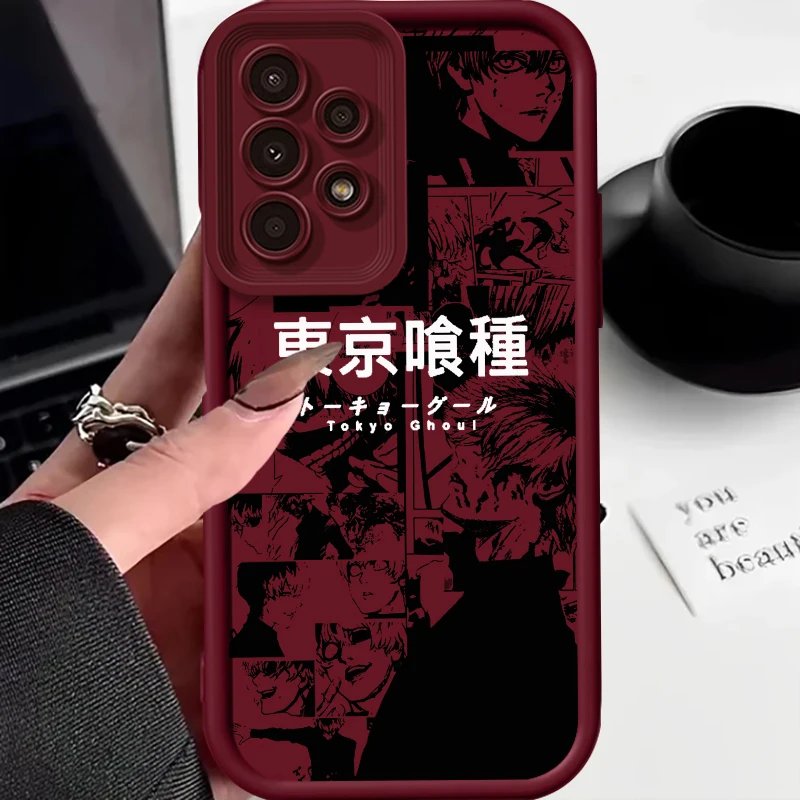 Tokyo Ghoul Anime Popular para Samsung A73 A71 A54 A53 A52 A51 A33 A32 A21S A14 A13 A12 A25 A04 A05 5G Eye Ladder Funda - imagen 2