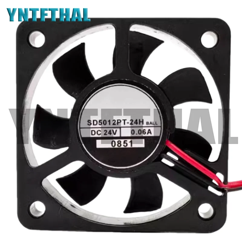 Nuevo SD5012PT-24H DC24V 0.06A ventilador de refrigeración de 2 cables