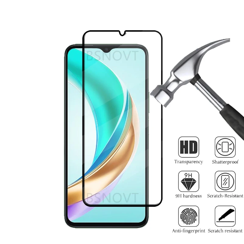 1/2/3/4 Uds para Honor X6B vidrio Huawei Honor X6B vidrio templado Protector de teléfono cubierta completa pegamento 9H HD Protector de pantalla Honor X6B - imagen 3