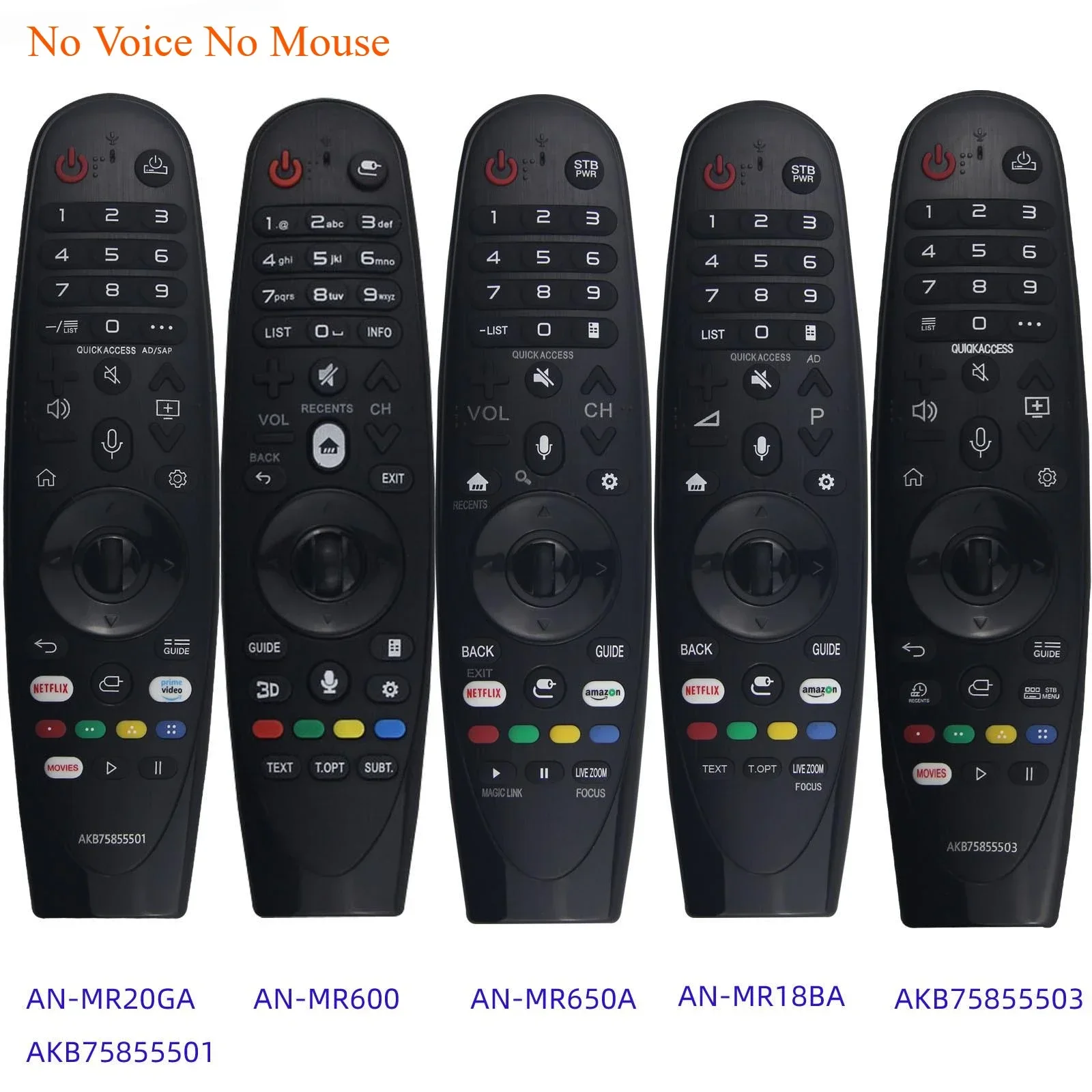 Control remoto sin voz, sin ratón, para TV, AN-MR600, MR650A, MR18BA, MR20GA, AKB 75855501 - imagen 2