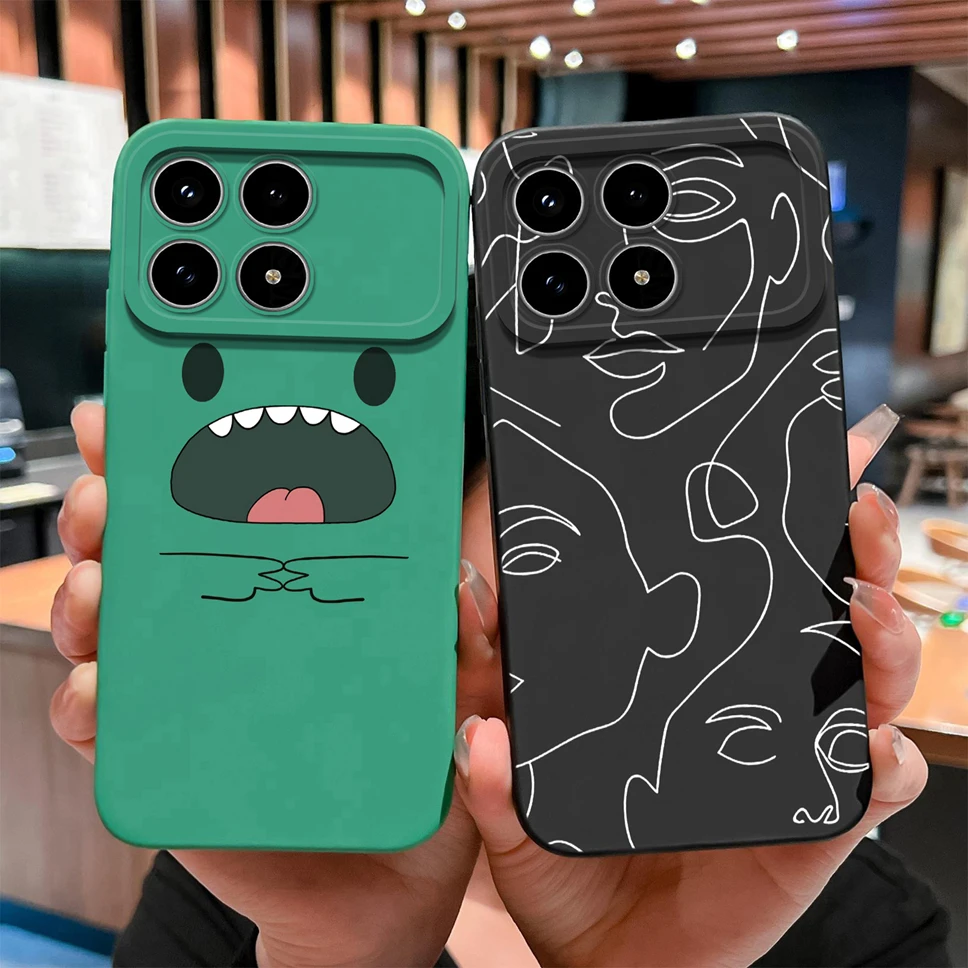 Funda de teléfono para Xiaomi Redmi K90 Pro Max, diseño divertido, funda de silicona líquida suave y lisa para Redmi K 90, funda a prueba de golpes