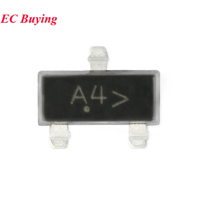 Transistor de conmutación SMD de cátodo común, Chip IC de diodo, 100 piezas/50 piezas, BAV70, BAV70LT1G, A4, 0.2A, 100V, SOT-23, 100V/200mA, 1 par - imagen 3