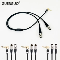 Cable Adaptador Y Mini XLR a Jack 3,5mm TRS para Micrófono de Cámara