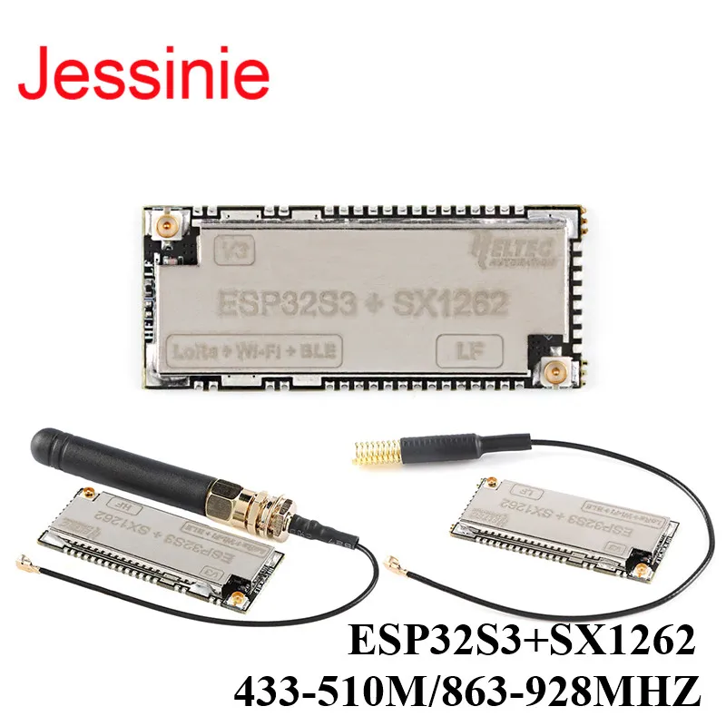 Módulo inalámbrico compatible con Bluetooth, WiFi BLE LORA, + SX1262 ESP32S3, 433-510M, 863-928MHZ, htit-wsh, ESP32-S3FN8 con antena