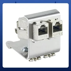 Adaptador Keystone RJ45 carril DIN para caja de distribución