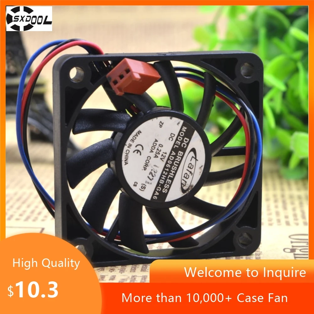 AD0612HB-GA6 Ventilador de 60 mm y 6 cm para ADDA 6010 DC12V 0.25A 60 mm x 60 mm x 10 mm Ventilador de enfriamiento axial - imagen 5