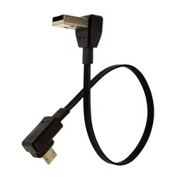 Cable plano suave de 20CM, cable de carga de datos Micro USB, cable plano para coche arriba y abajo, codo izquierdo y derecho, teléfono móvil Android universal