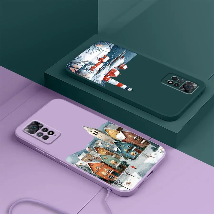 Funda de teléfono suave de Papá Noel de Navidad para Xiaomi Redmi Note 10 11 Pro 13 12 ProPlus 12s 11s 10 10Lite 14 Pro Plus - imagen 3