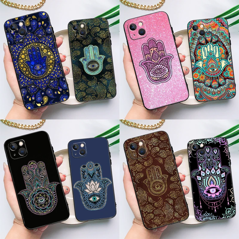 Hamsa mano de Fátima funda artística para Samsung Galaxy A13 A33 A53 A26 A16 A36 A56 A15 A35 A55 A14 A34 A54 A12 A32 A52 A17