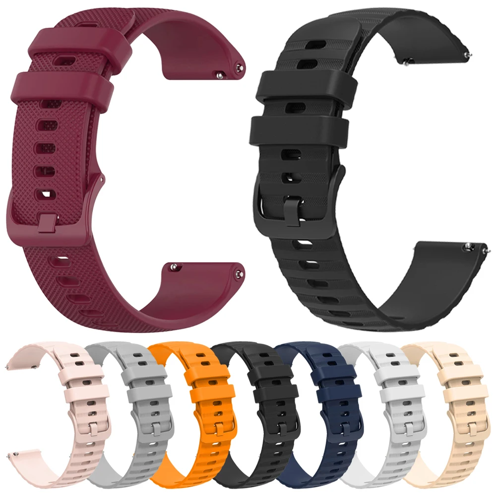 Correa de silicona de 20mm y 22mm para reloj inteligente Garmin Vivoactive 5 4 Forerunner 165 255 265 reemplazable para Garmin Venu 3 Correa - imagen 2