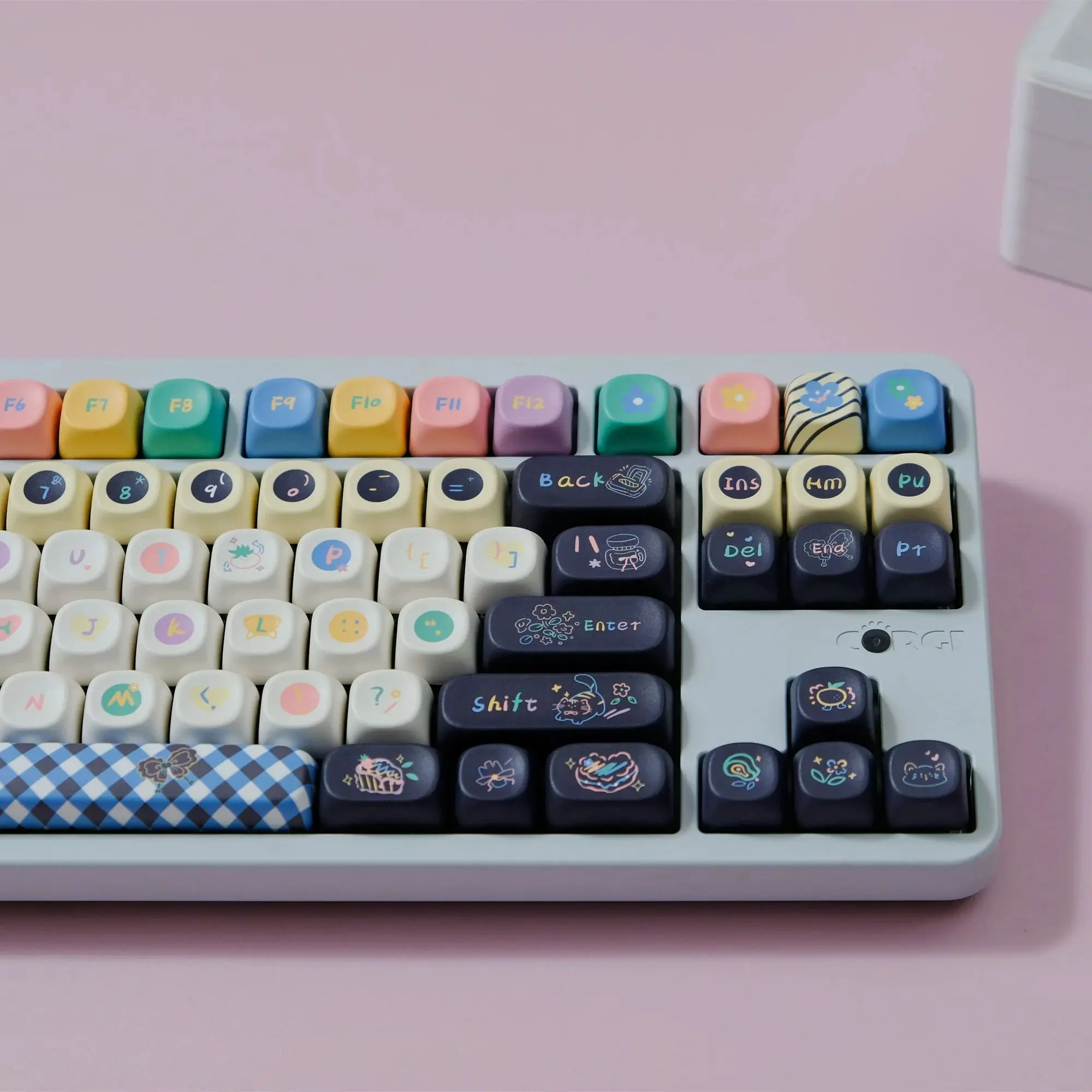 Juego de teclas de helado de queso, 126 teclas, Material PBT, perfil MOA para teclado mecánico MX Switch 61/64/68/75/84/87/96/98/104 - imagen 2