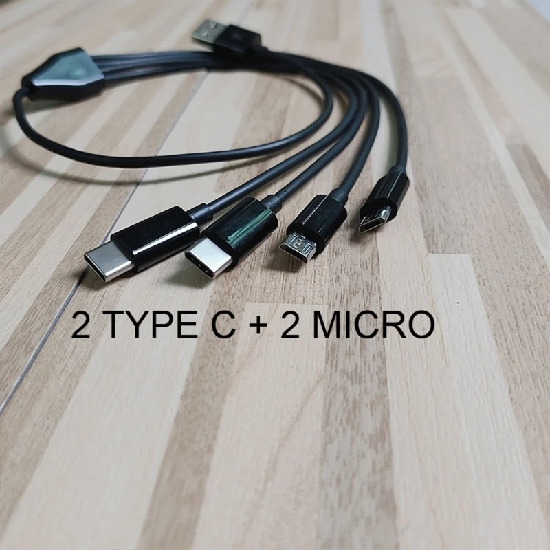 Cable USB-C 4 Puertos – 2 USB-C + 2 Micro USB - imagen 3