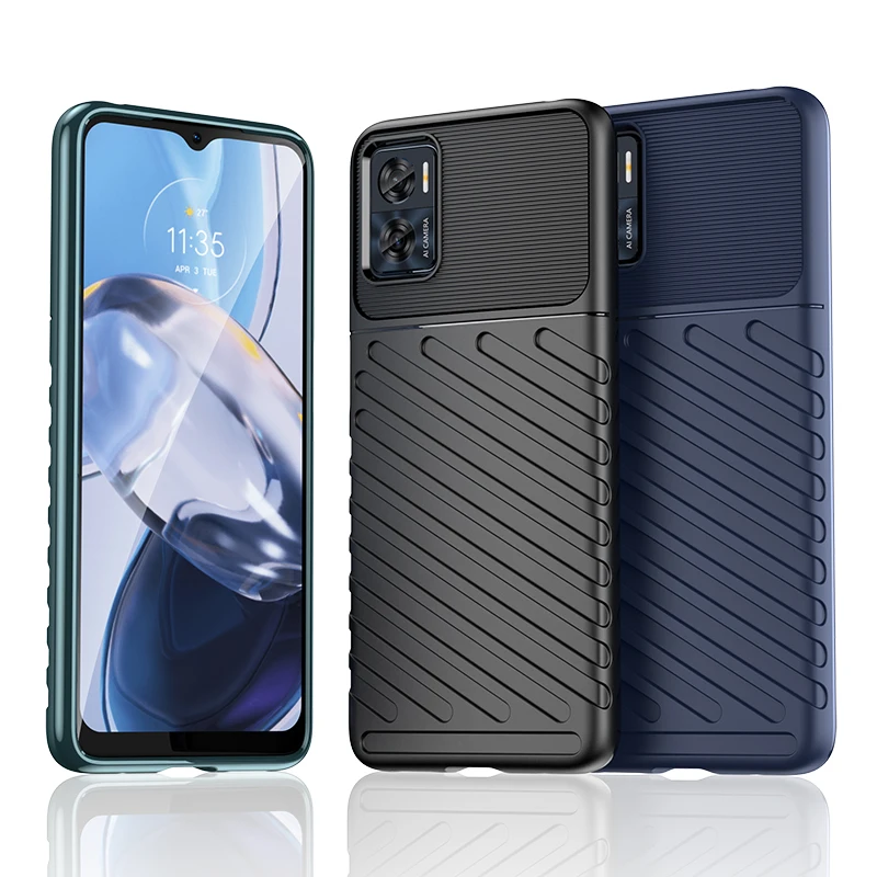 Funda de silicona de lujo a prueba de golpes para Motorola E13, E22, E22i