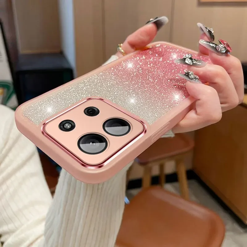 Funda MOTO G75, funda de teléfono con protección de lente brillante de lujo para Motorola G75 G15 G05 G53 G84 G35 G85 Edge 60 Fusion, funda de silicona - imagen 4