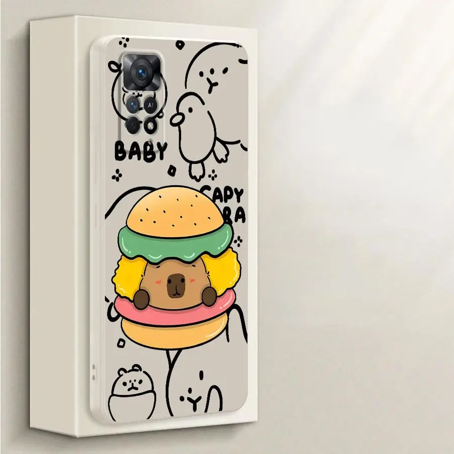 Funda de teléfono suave para Xiaomi Redmi Note 12s 10Lite 14 Pro Plus 10 11 Pro 13 12 ProPlus 11s 10 dibujos animados pareja hamburguesa - imagen 3