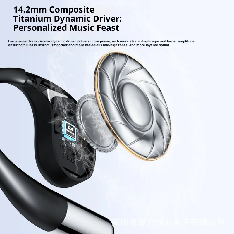 Auriculares de traducción inteligentes AI OWS, auriculares deportivos inalámbricos con oreja abierta y colgante, auriculares HiFi cómodos de larga duración - imagen 5