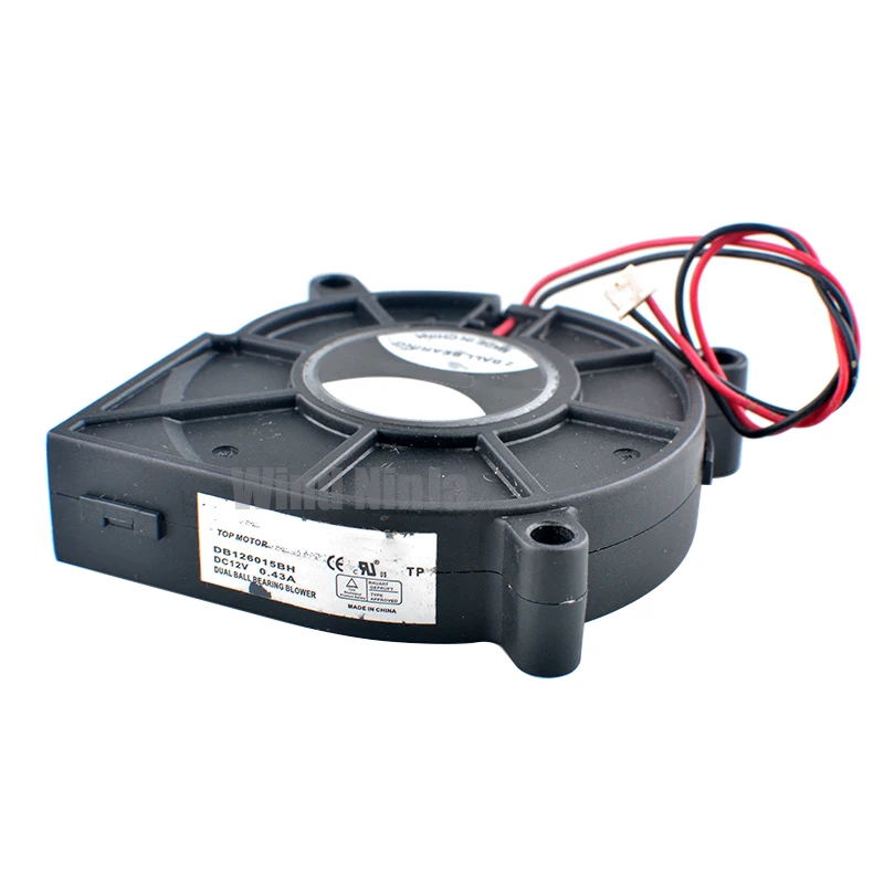 DB126015BH 6cm 60mm ventilador 60x60x15mm DC12V 0.43A ventilador de refrigeración centrífugo de doble bola de 2 pines para impresoras - imagen 3