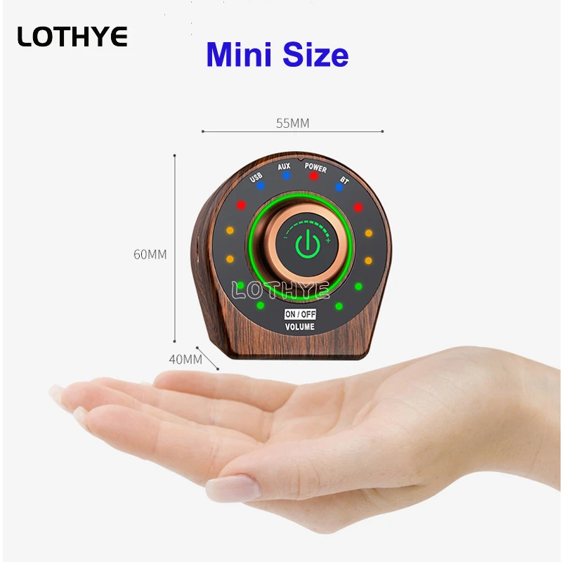 Alta fidelidad Bluetooth 5,0 Mini diseño de madera amplificador de potencia Clase D TPA3116 amplificador Digital 50W * 2 Audio en casa coche USB marino/AUX IN