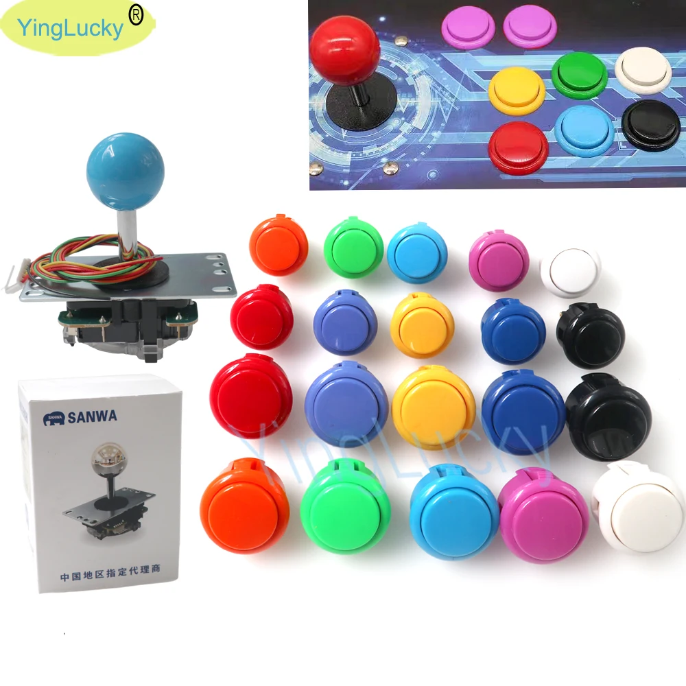 Botones sanwa originales japoneses, obsf-30mm, arcade, obsf-24mm, bricolaje, hitbox, 12 piezas - imagen 2