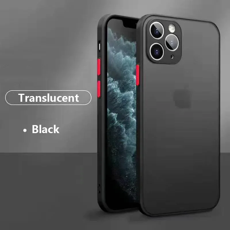 Funda de teléfono mate de PC dura transparente de lujo para iPhone 11 12 13 14 15 Pro Max XS X XR 7 8 15 Plus SE 2020 cubierta de parachoques suave a prueba de golpes - imagen 3