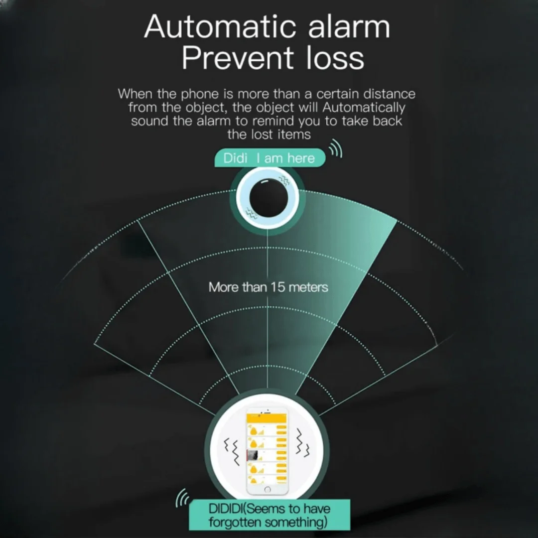 Rastreador de ubicación de dispositivo inteligente, rastreador mini GPS, utilizado para localizar carteras móviles, llaveros, perros de compañía, gatos y alarma antipérdida - imagen 5