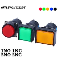 Pulsador LED momentáneo iluminado para interruptor de botón